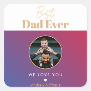 Sticker Carré Best dad ever