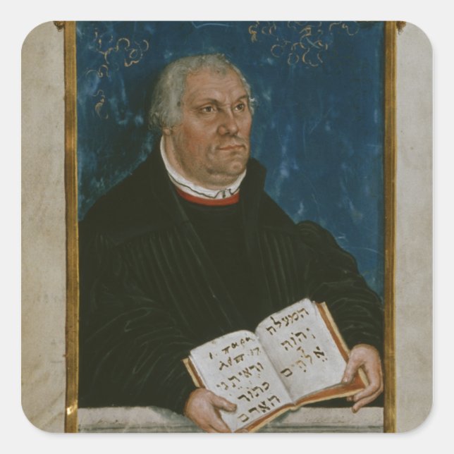 Sticker Carré Bible allemande de la traduction de Luther, 1561 (Devant)