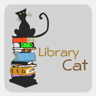Sticker Carré Bibliothèque