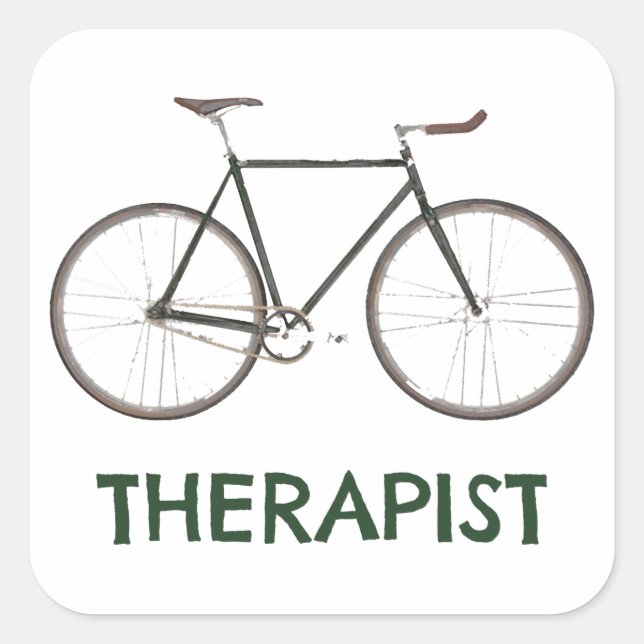 Sticker Carré Bicycle thérapeutique (Devant)
