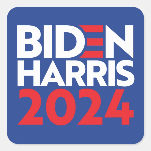 Sticker Carré Biden Harris 2024 (Devant)