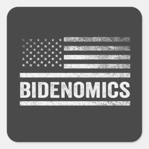 Sticker Carré Bidenomics American Election Flag Démocrate Harris
