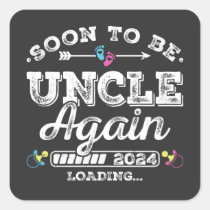 Sticker Carré Bientôt être oncle à nouveau 2024 Chargement