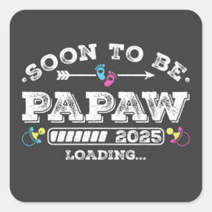 Sticker Carré Bientôt être Papaw 2025 Chargement