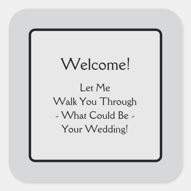 Sticker Carré Bienvenue (Devant)