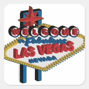 Sticker Carré Bienvenue à Fabulous Las Vegas