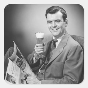 Sticker Carré Bière glacée