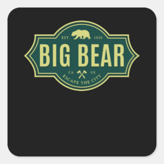 Sticker Carré Big Bear Californie