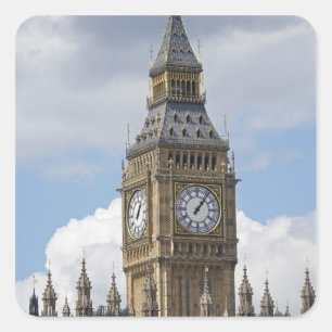 Sticker Carré Big Ben et les Chambres du Parlement, Londres,