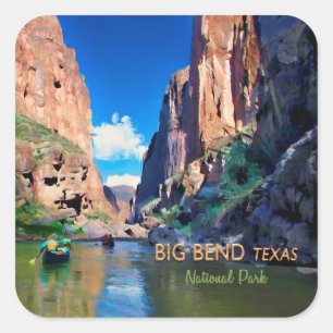 Sticker Carré Big Bend Texas National Park Mariscal Canyon