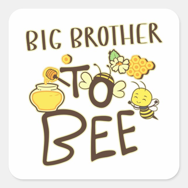 Sticker Carré Big Brother À Être La Faire-part De Grossesse (Devant)