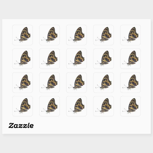 Sticker Carré  Big butterfly, (Feuille)
