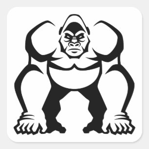Sticker Carré Big Gorilla