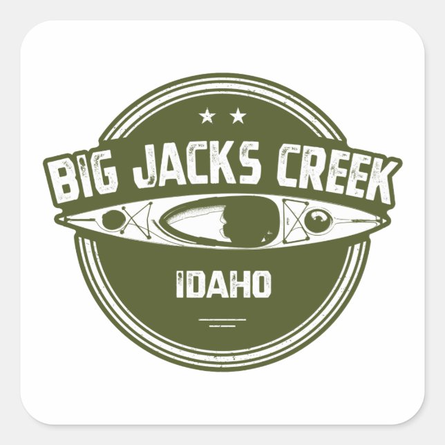 Sticker Carré Big Jacks Creek Wild Et Rivière Pittoresque Idaho  (Devant)
