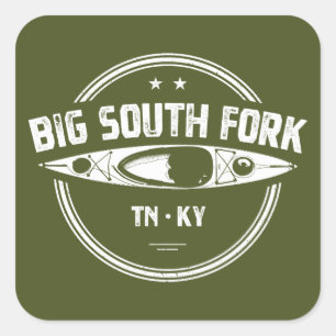 Sticker Carré Big South Fork National River Kayak
