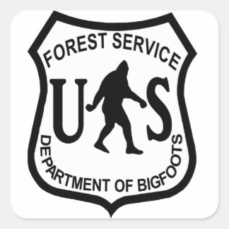 Sticker Carré Bigfoot US Forest Service