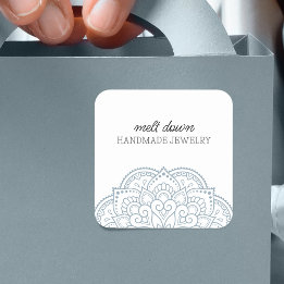 Sticker Carré Bijoux faits main mandala modernes