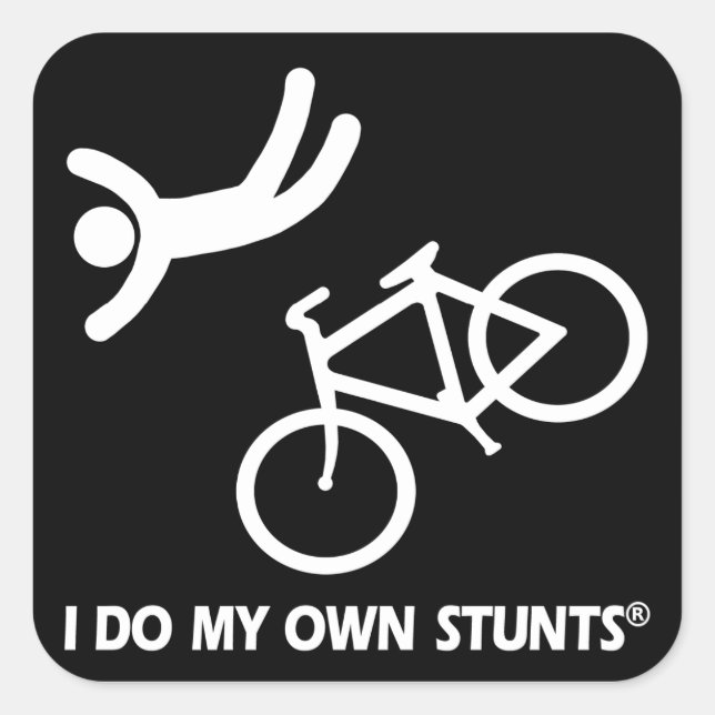 Sticker Carré Bike Mes Propres Pieds (Devant)