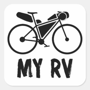 Sticker Carré Bikepacking, mon camping-car