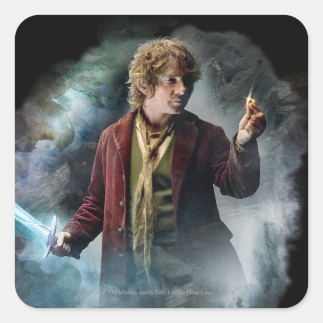 Sticker Carré BILBO BAGGINS™ Avec Bague (Devant)