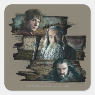 Sticker Carré BILBO BAGGINS™, Gandalf, THORIN OAKENSHIELD™