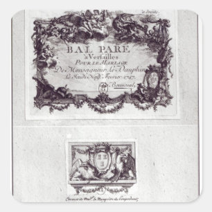 Sticker Carré Billet d'entrée pour la boule à Versailles
