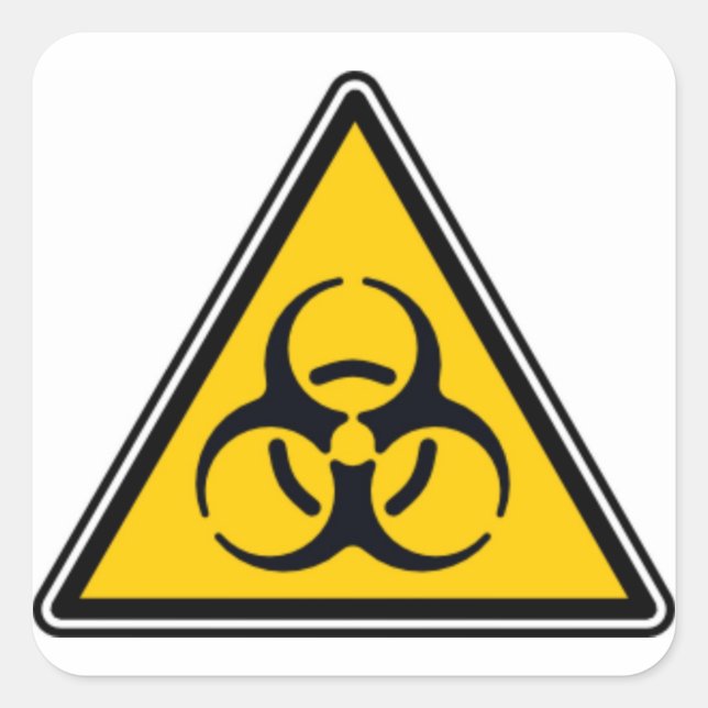 Sticker Carré Biodanger 02 (Devant)