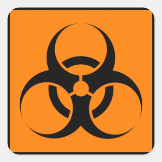 Sticker Carré Biodanger 05 (Devant)