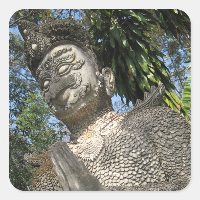 Sticker Carré Birdman Wai ... Nong Khai, Isaan, Thaïlande (Devant)