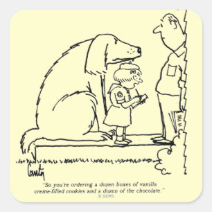 Sticker Carré Biscuits de commande