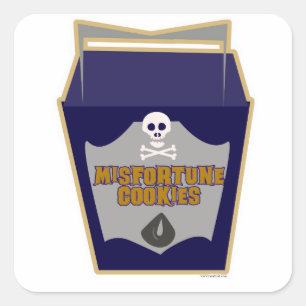 Sticker Carré Biscuits malheureux Halloween drôle