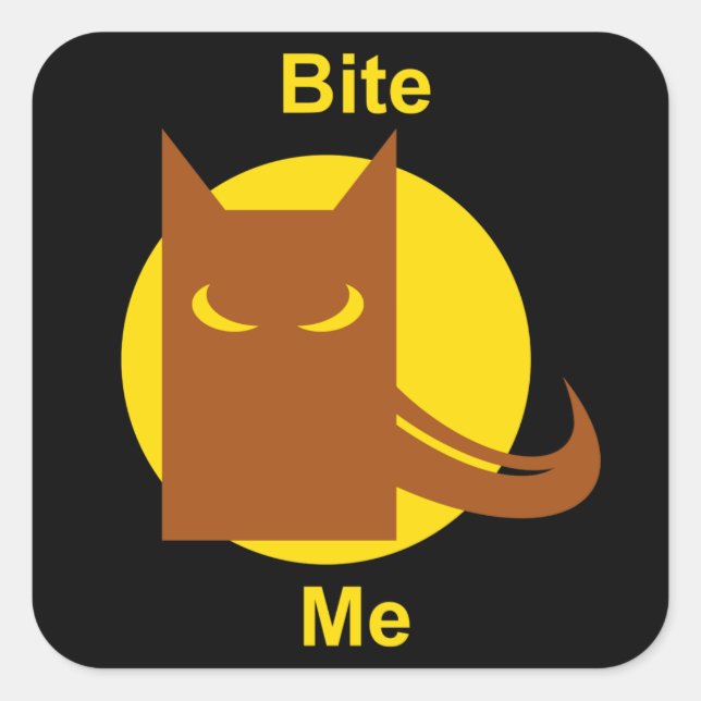 Sticker Carré Bite-moi (Devant)