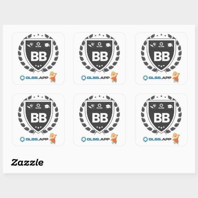 Sticker Carré Black Belt Certified - GLSS.app (Feuille)
