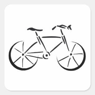 Sticker Carré Black bicycle