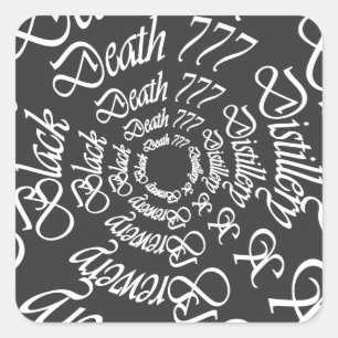 Sticker Carré Black Death 777 - Cercles