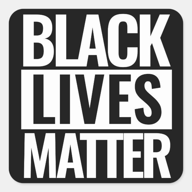 Sticker Carré Black Lives Matt Personnalisé (Devant)