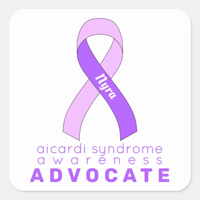 Sticker Carré blanc Aicardi Syndrome Advocate (Devant)