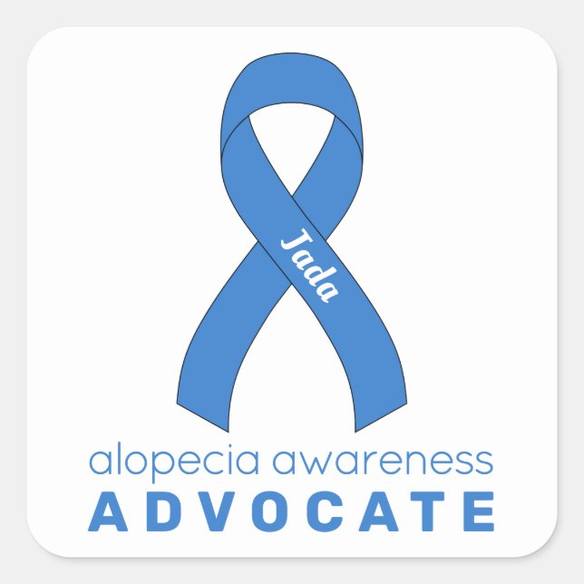 Sticker Carré blanc Alopecia Advocate (Devant)