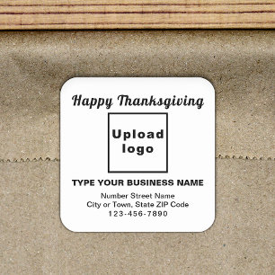 Sticker Carré blanc de Thanksgiving