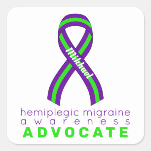 Sticker Carré blanc Hemiplegic Migraine Advocate
