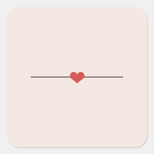 Sticker Carré Blanc rose pâle