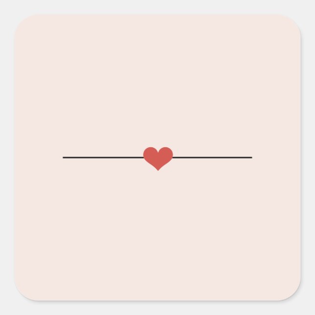 Sticker Carré Blanc rose pâle (Devant)
