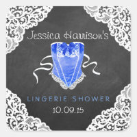Bleu Corset Blanche dentelle Chalboard Lingerie Do