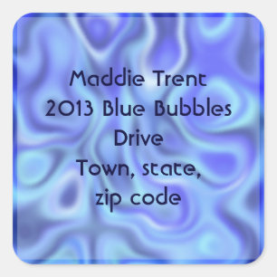 Sticker Carré bleu liquide