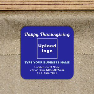 Sticker Carré bleu Thanksgiving Business