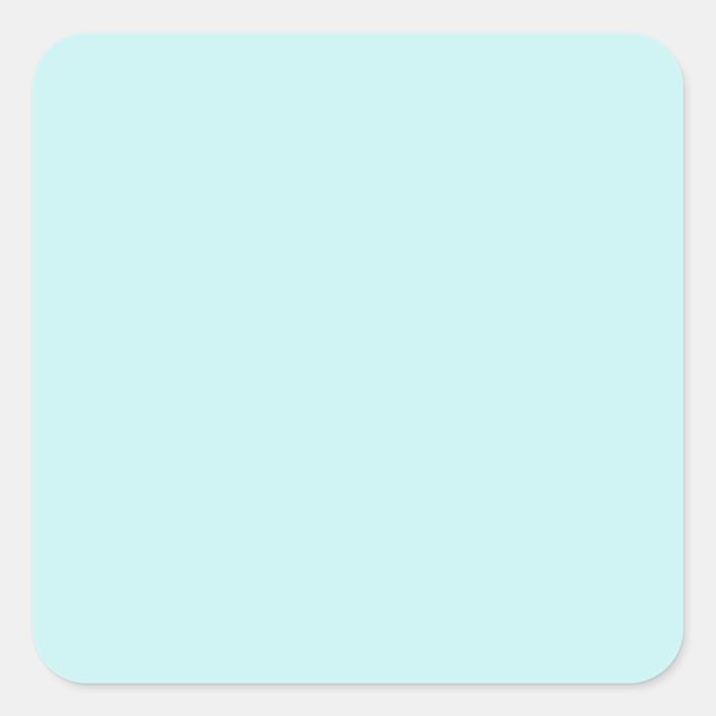 Sticker Carré bleu turquoise pâle (Devant)