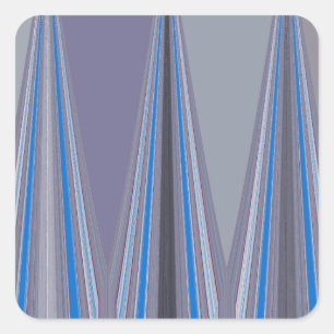 Sticker Carré Bleu, violet, gris Chevron Art Imprimer