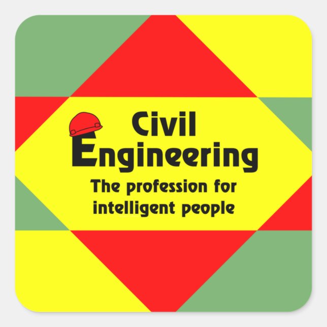 Sticker Carré Bloc Smart Civil Engineer (Devant)