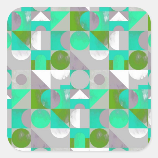 Sticker Carré Blocs de jouets petits - vert (Devant)