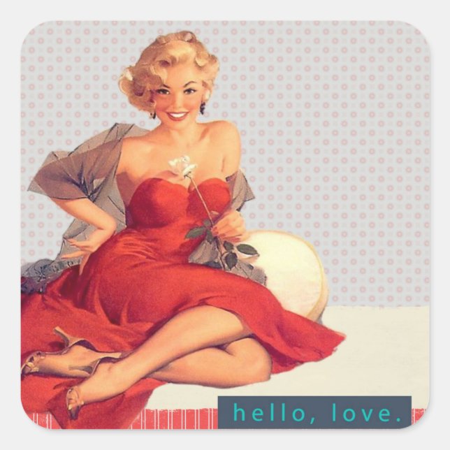 Sticker Carré Blonde Bombshell (Devant)